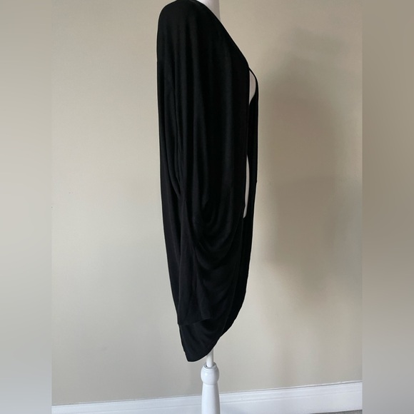 Bordeaux Black Open Front Cocoon Drape Soft Long Sleeve Cardigan Size XS/S EUC - Picture 3 of 6